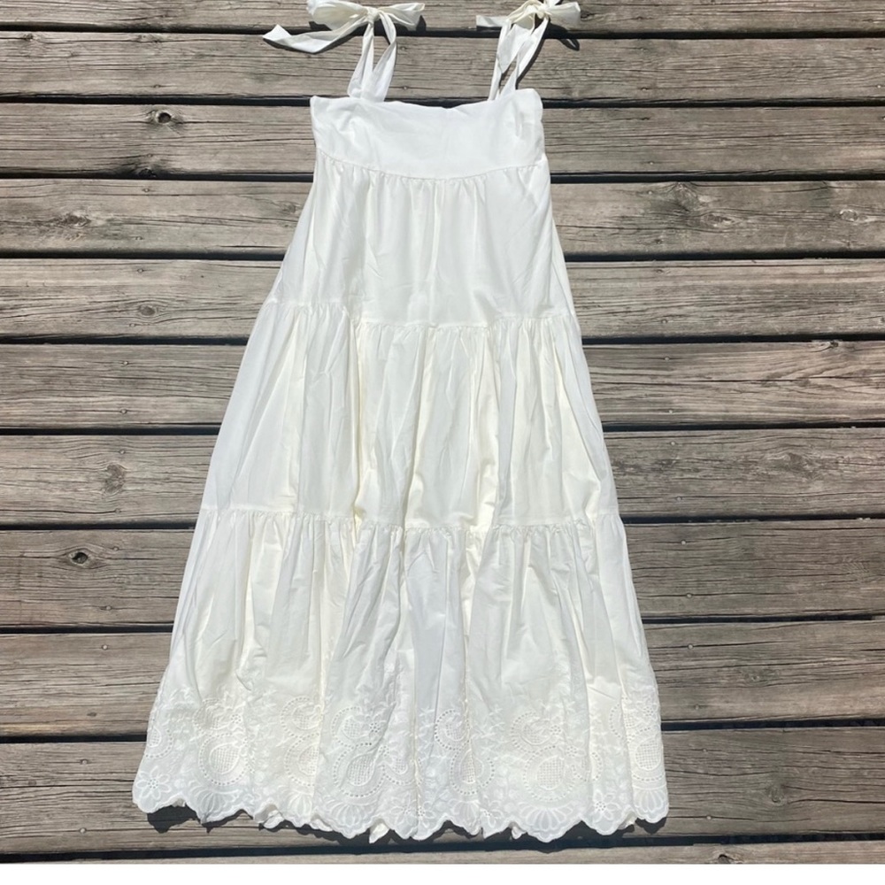 Jason Wu off white Maxi Eyelet Summer Dress Small